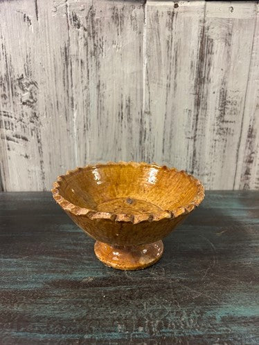 Tamegrout skål med stett Ø 16 cm gul