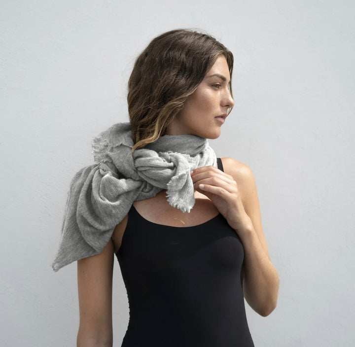 Cortina cashmere skjerf light grey