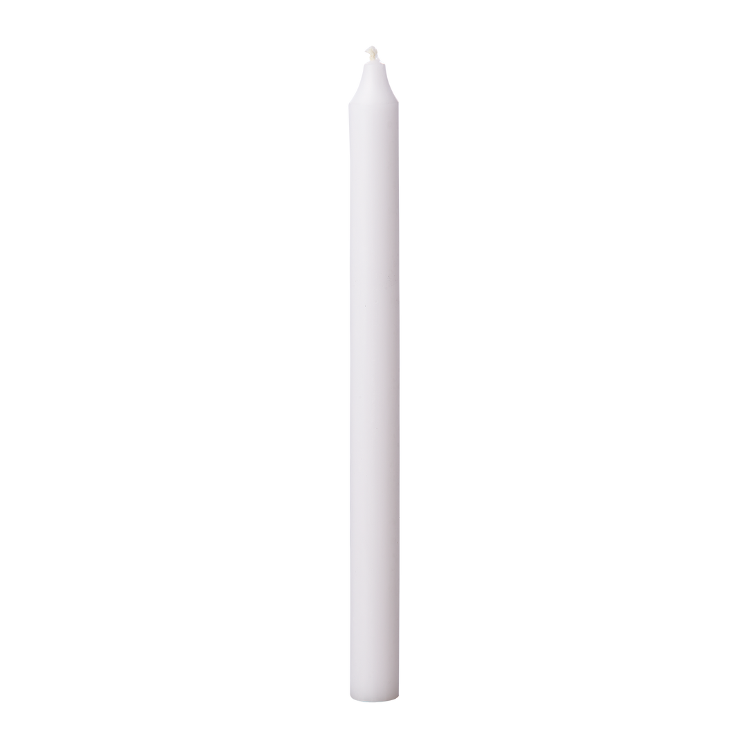 Kronelys rustikk White H: 28 cm