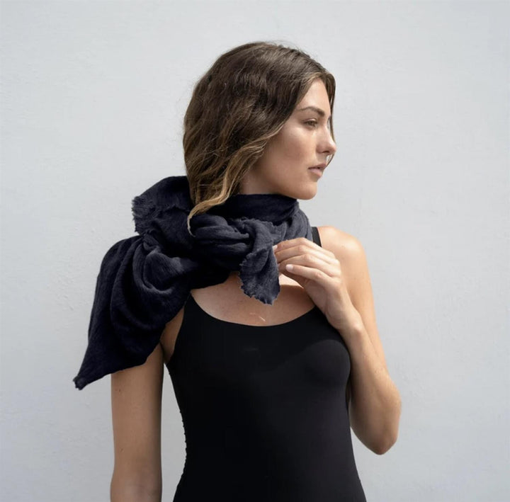 Cortina cashmere skjerf navy