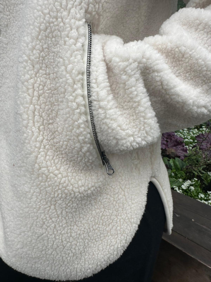 Aria teddyfleece jakke off white