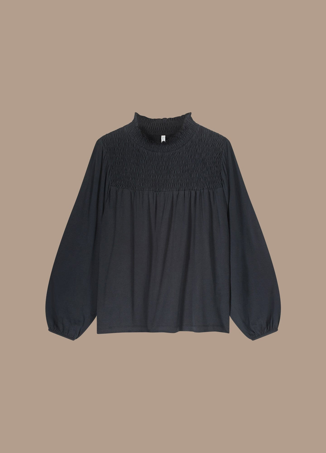 Mock neck bluse black