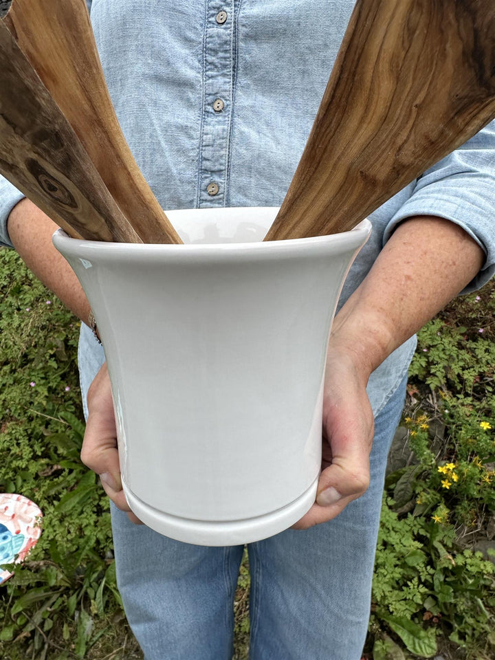 Veluto krukke til kjøkkenredskap hvit