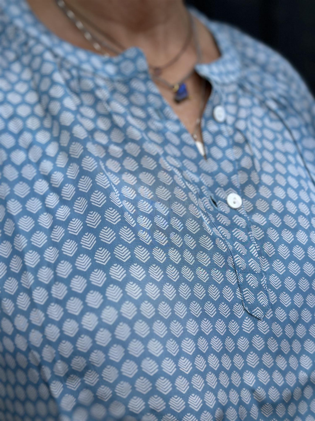Gry bluse sea blue