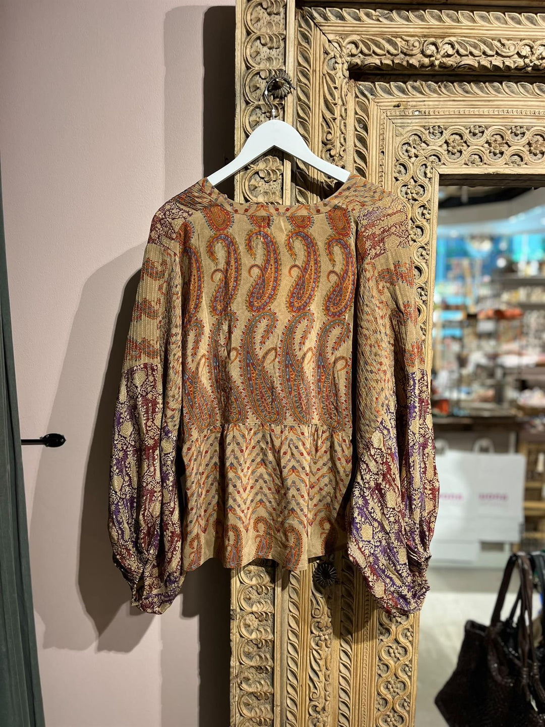 Bibi Balloon bluse 100% silke #502