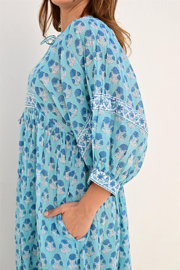 Menton kjole aqua