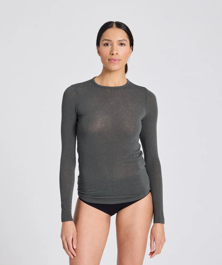 Thyra L/S wool top beluga