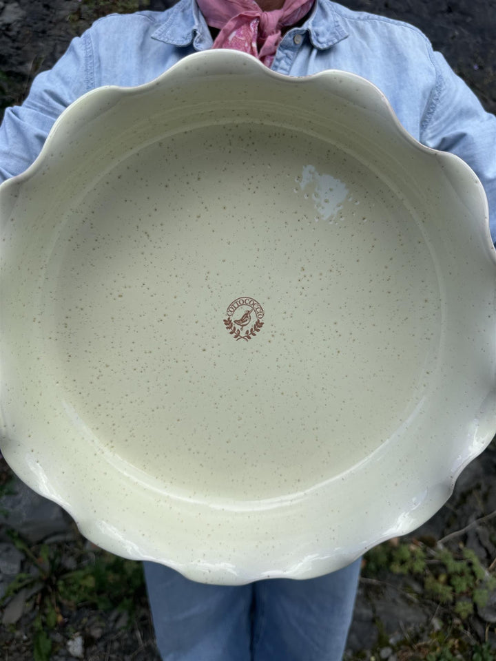 Rund ildfast form Ø: 31 cm krem