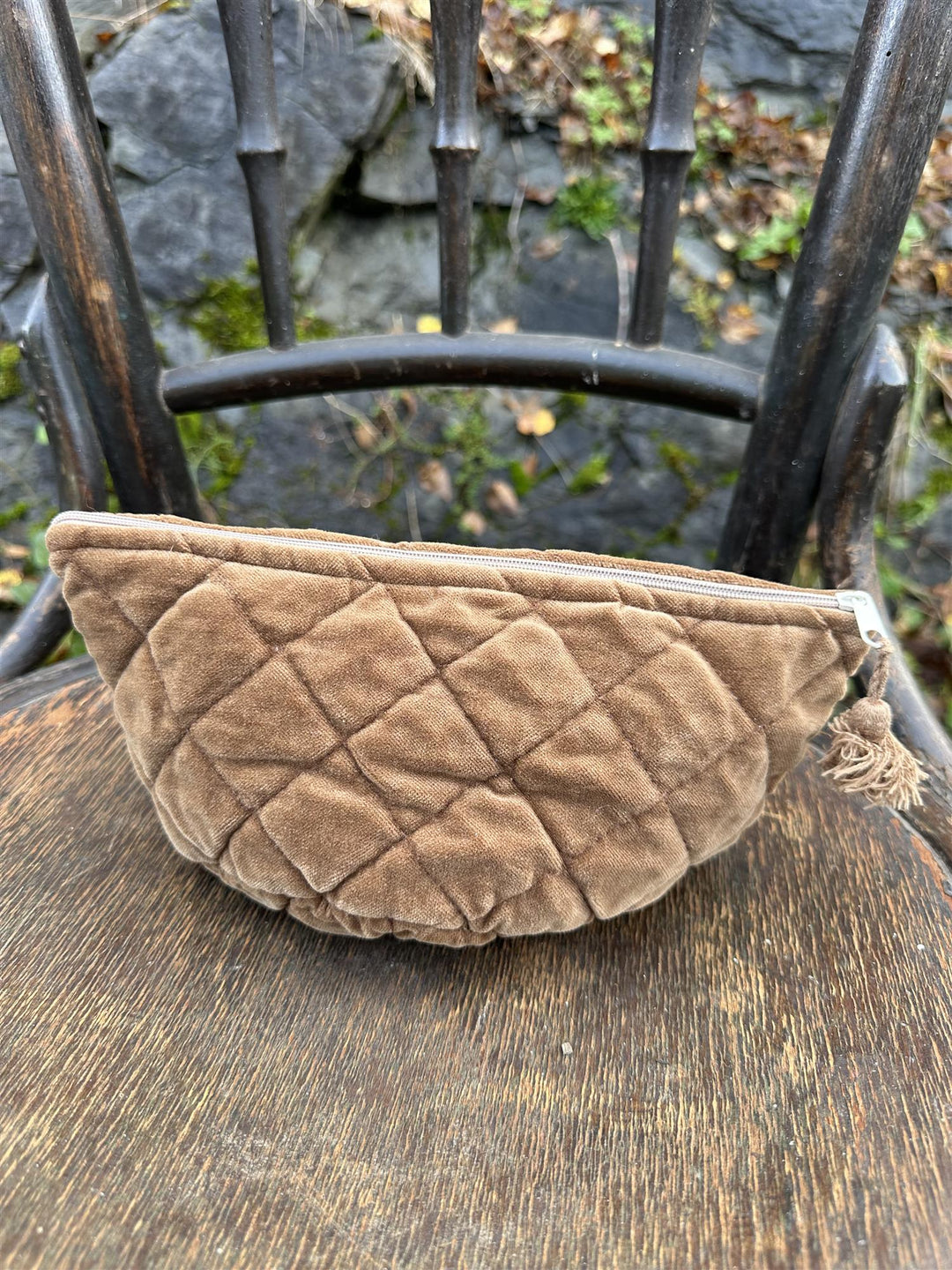 Sminkepung velur 15xH10 cm chocolate
