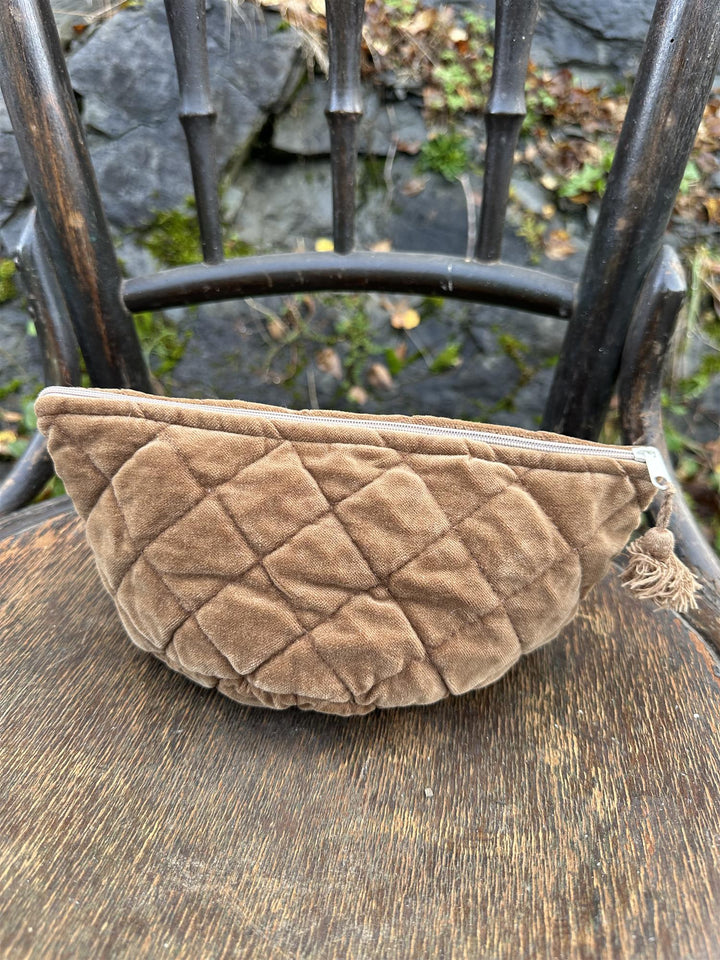 Sminkepung velur 15xH10 cm chocolate