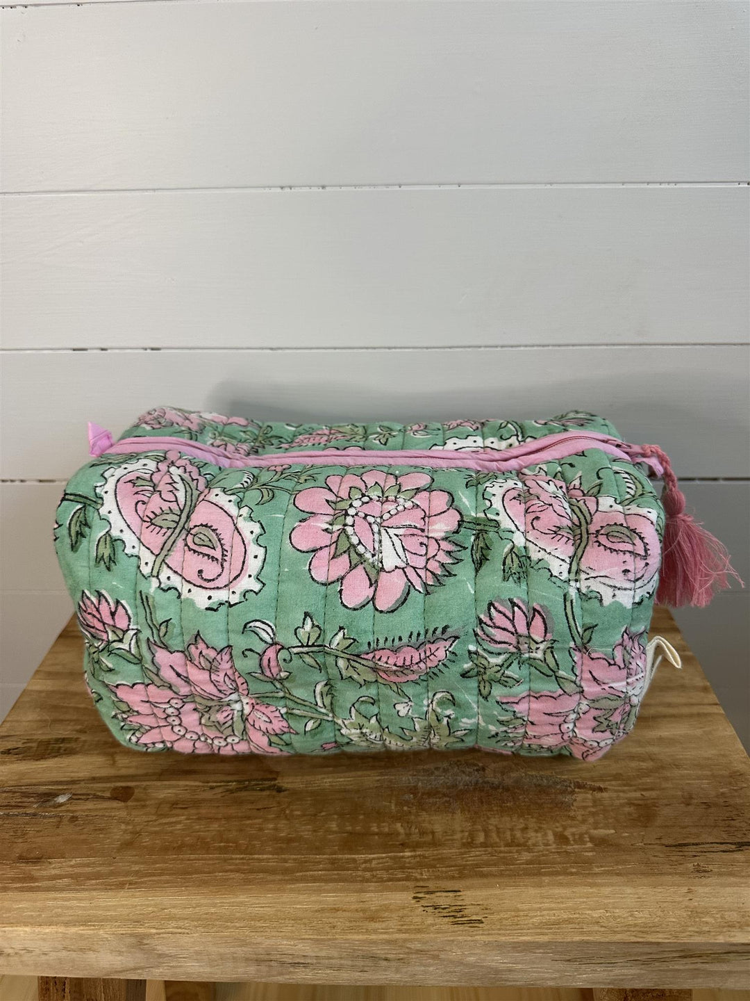 Toalettmappe blokktrykket Louise