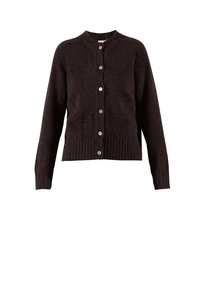 Cara cardigan chocolate melange