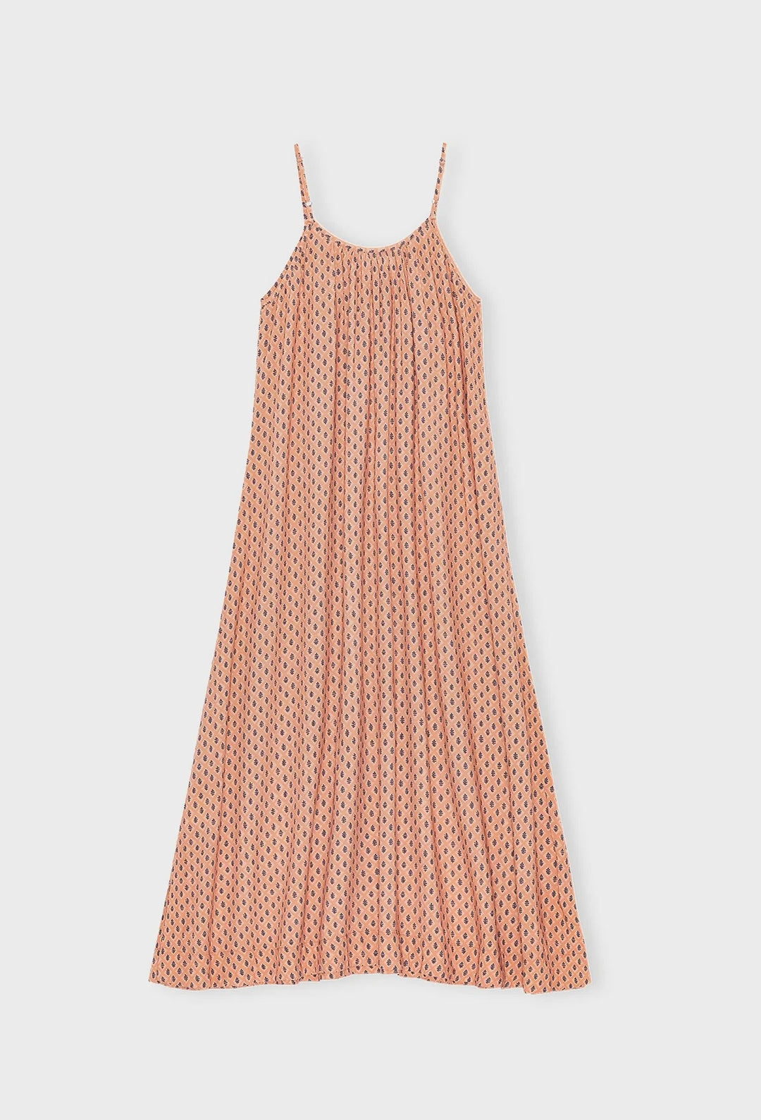 Cave kjole flower peach/ blue