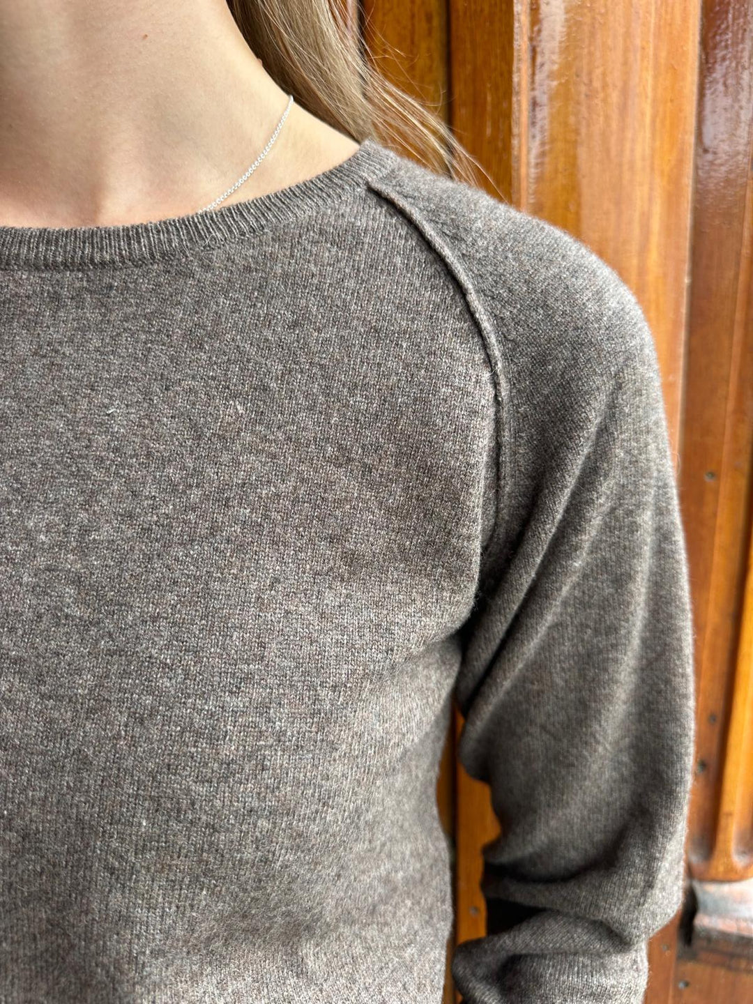 Cashmere pullover dark grey melange