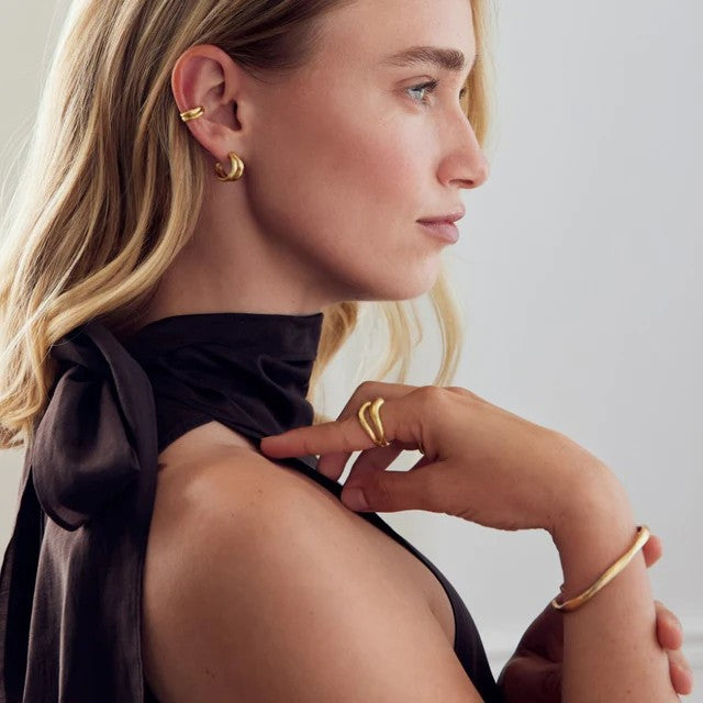 Paloma dobbeltøredobbe gullbelagt