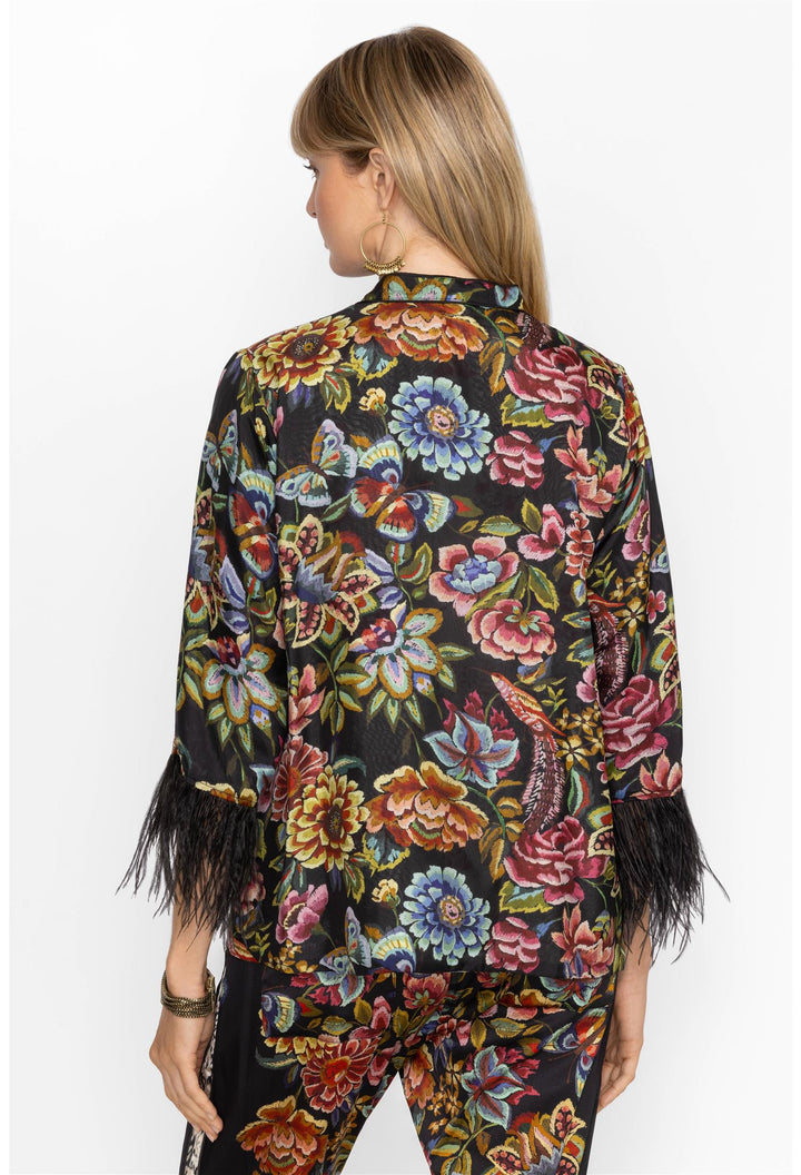 Lewella feather kimono