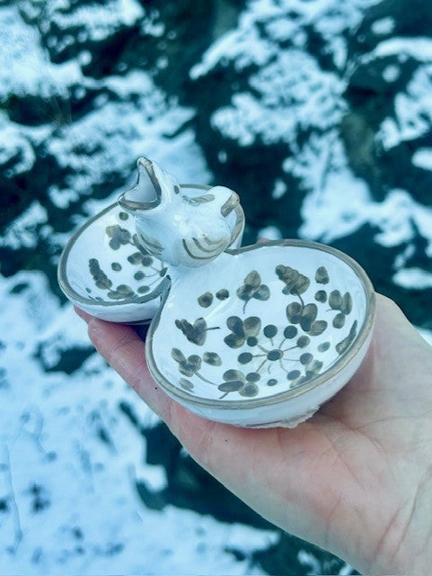 Olivenskål arabesco grå/beige