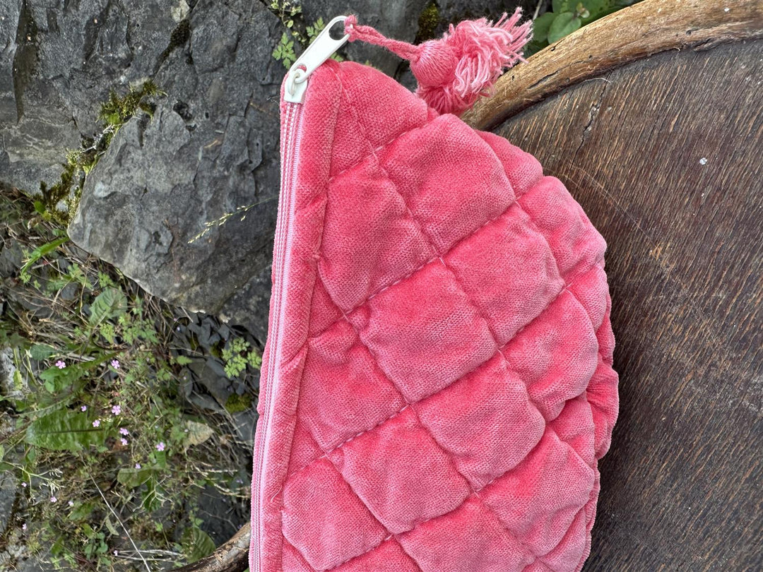 Sminkepung velur 15xH10 cm Raspberry Red