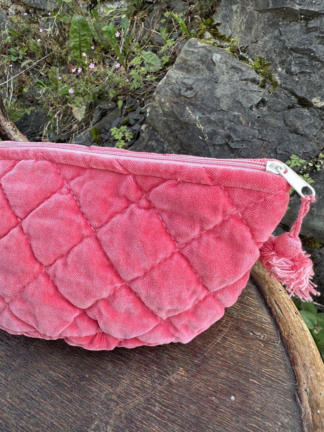 Sminkepung velur 15xH10 cm Raspberry Red