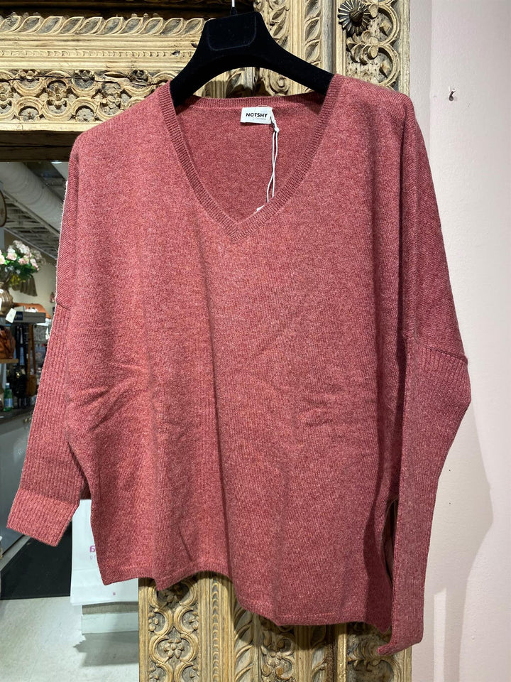 Faustine genser 100% cashmere old rose