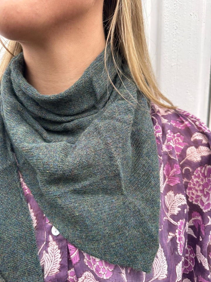 Skjerf trekant cashmere  petroleum