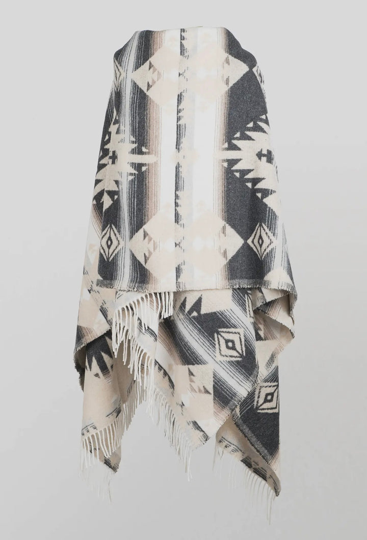 Poncho Cheyenne natur/sort