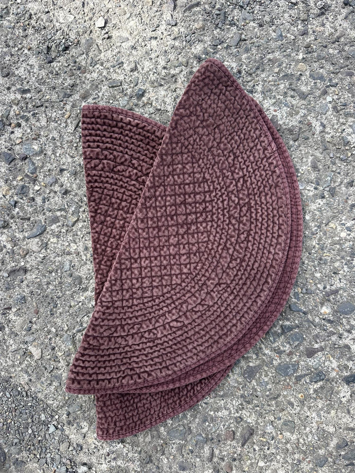 Spisebrikke velur rund Ø: 40 cm chocolate
