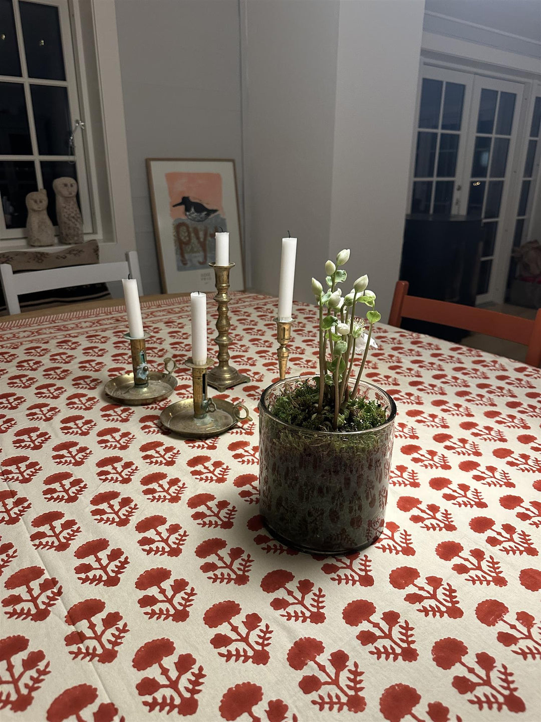 Duk 150 x 250 cm blokktrykket Angela