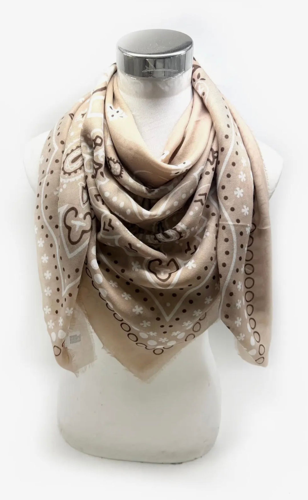 Bandana skjerf 100 x 110 cm taupe