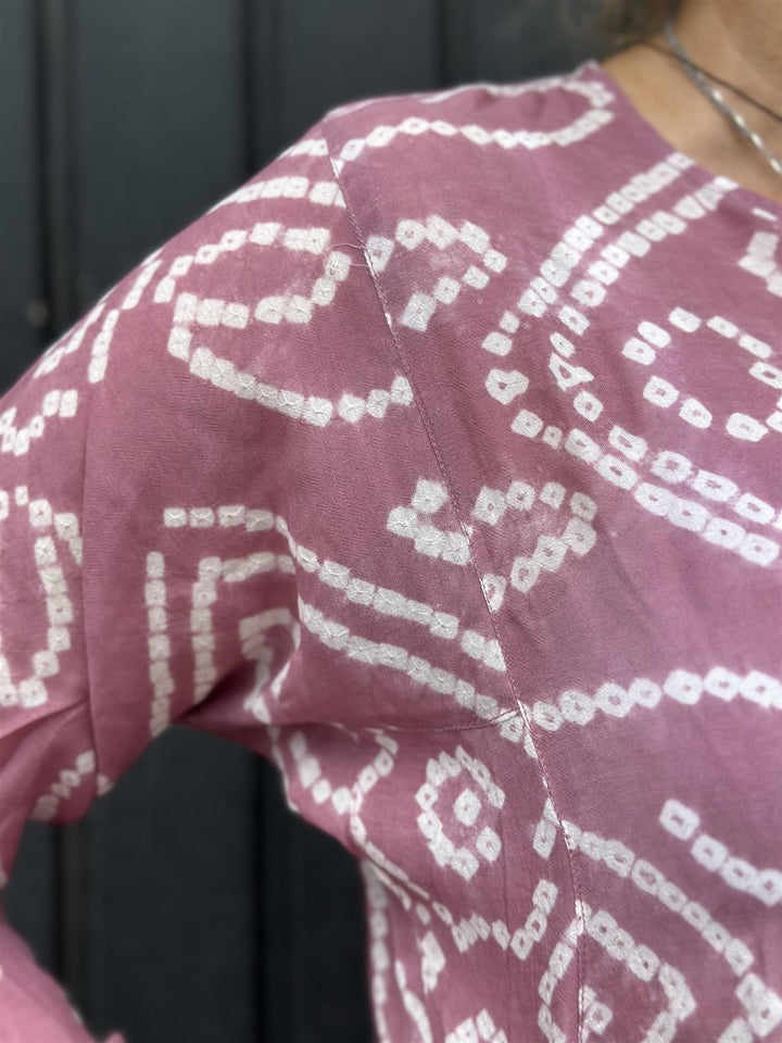 Cecilie lang tunika bandani mauve