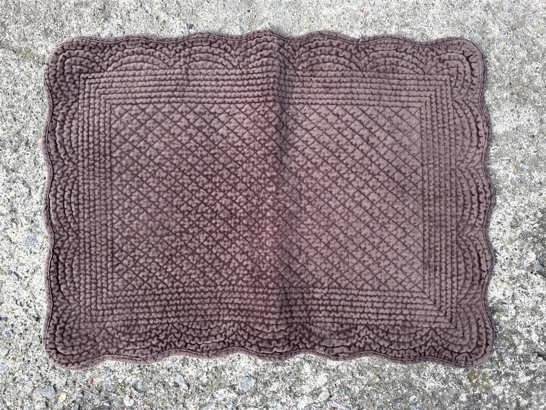 Spisebrikke avlang velur 35x50 cm NY Dark chocolate