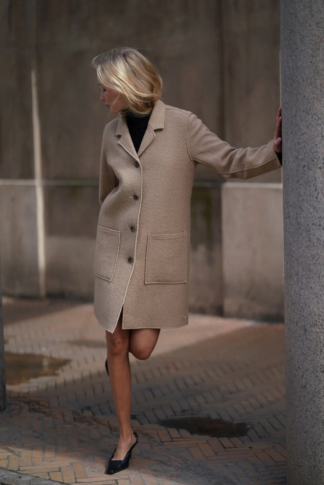Madonna ulljakke beige