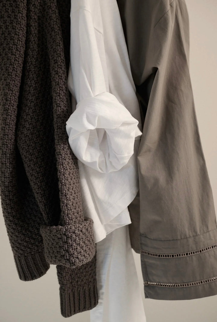 River poplin skjorte sea gray