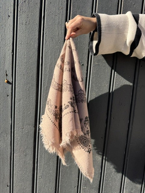 Bandana skjerf 60 x 60 cm taupe