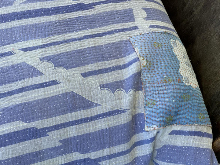 Putetrekk vintage kantha 50x50 cm Nr 22