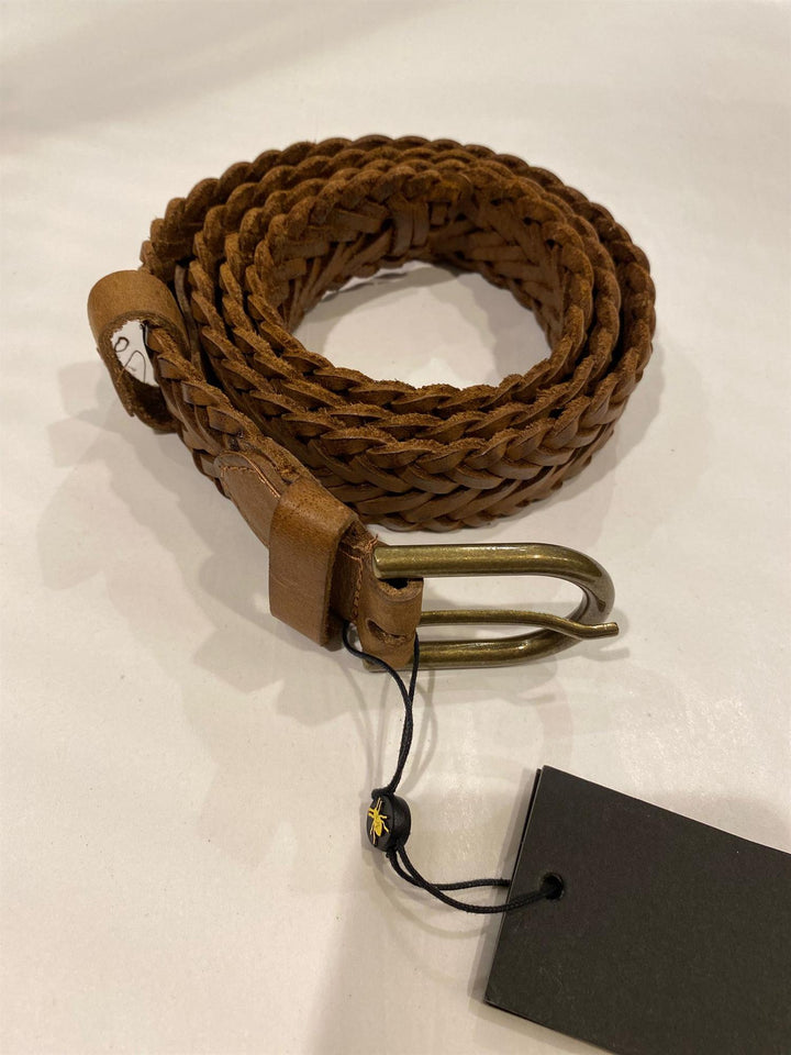 Flettet belte 95 cm cognac