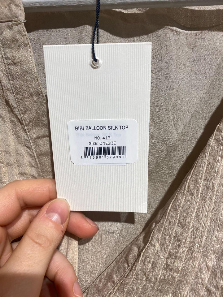 Bibi Balloon 100% silke bluse #419