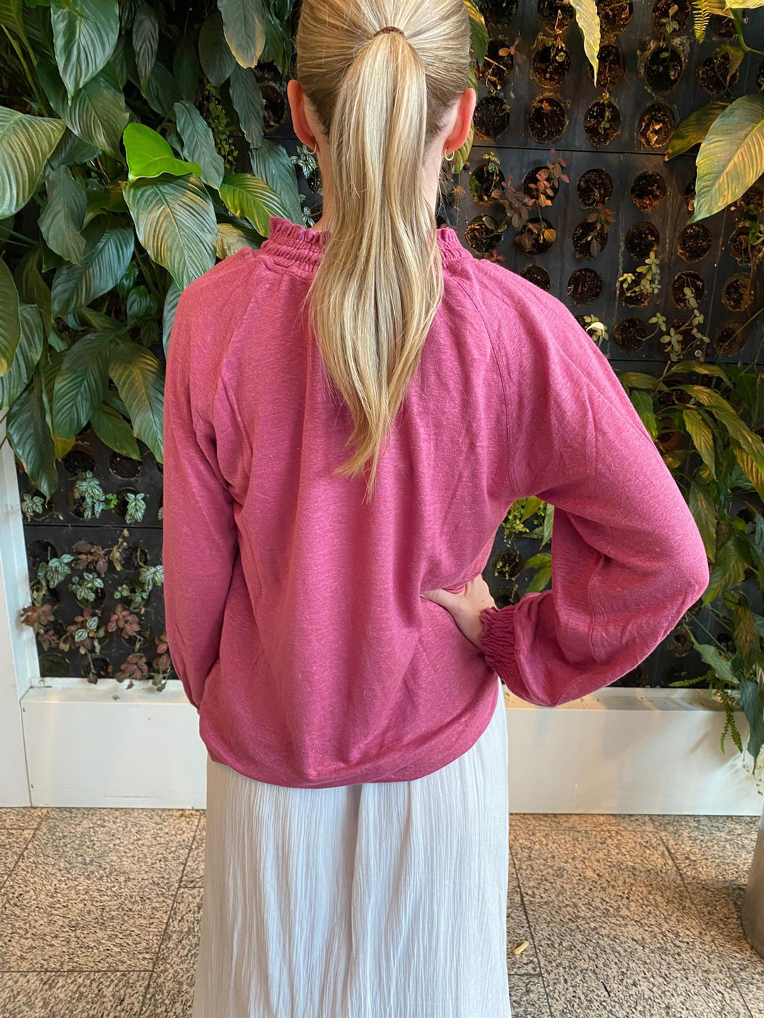 Minos bluse 100% lin crushed berry