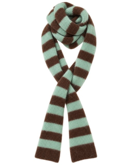 Rosas skjerf mohair stripet grønn