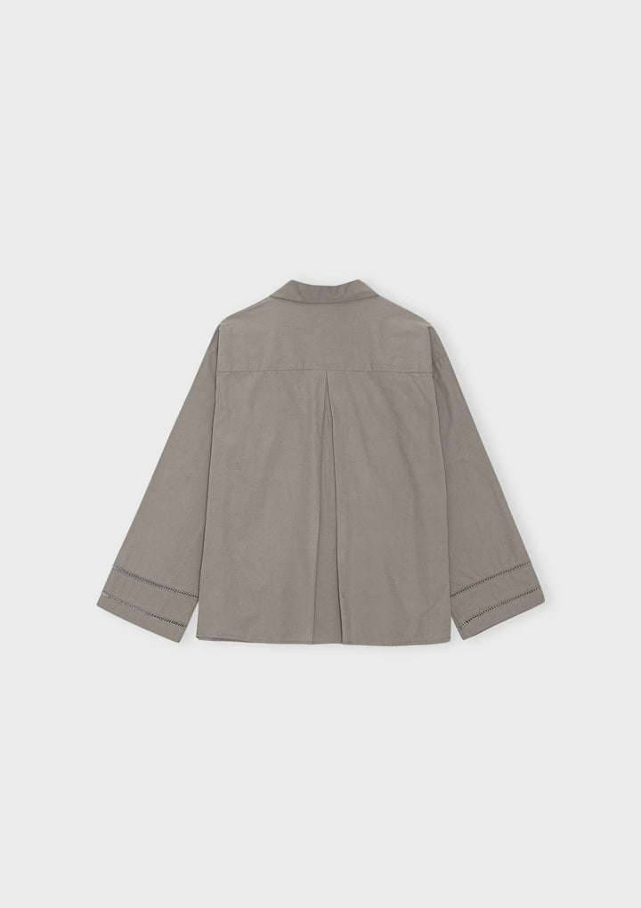 River poplin skjorte sea gray