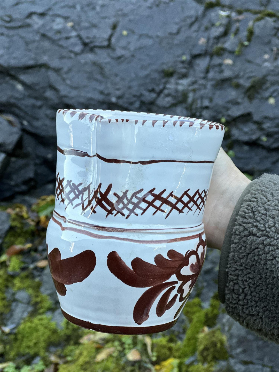 Vintage mugge H: 14 cm