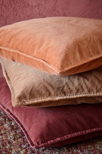 Putetrekk velur 50 x 50 cm camel