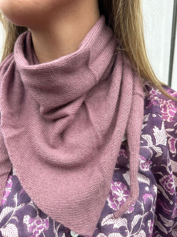 Skjerf trekant cashmere gammel  rosa