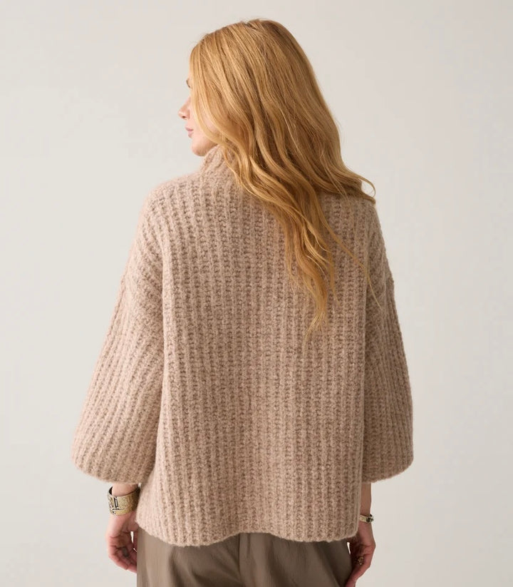 Oversized genser light taupe