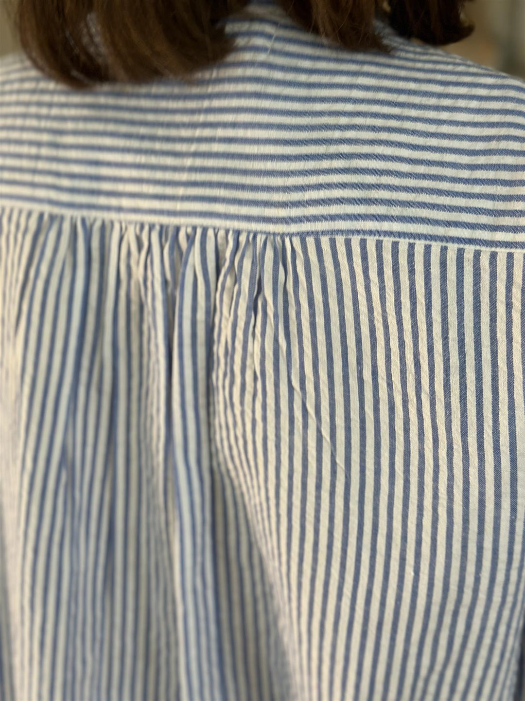 Isla bluse stripet blå & hvit