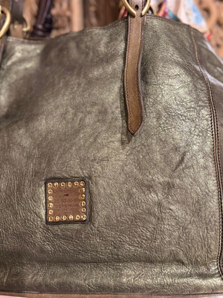 Lidia veske military metallic