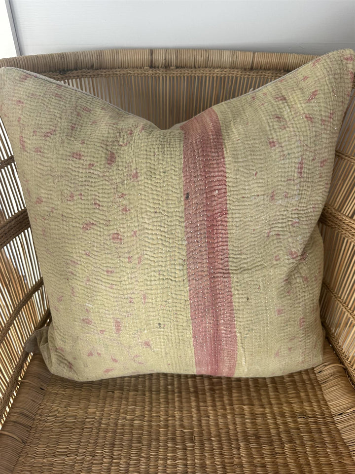 Putetrekk vintage kantha 50x50 cm Nr 106