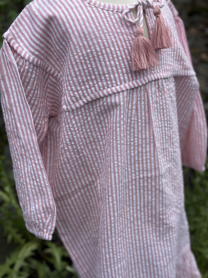 Line smekkekjole pink