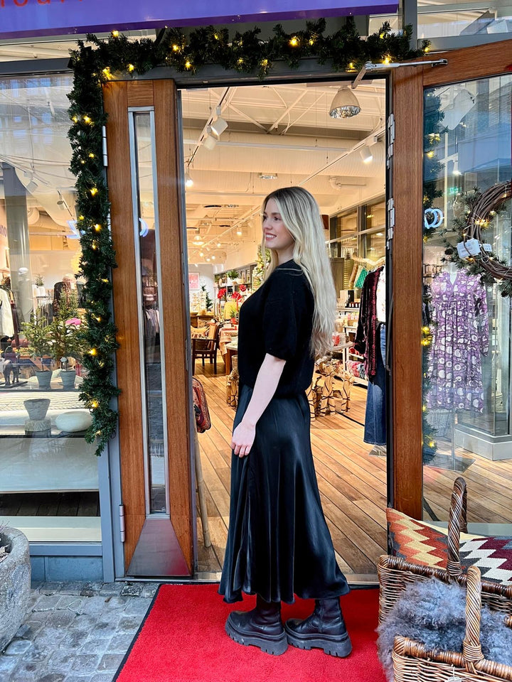 Skjørt Jupe sateng noir