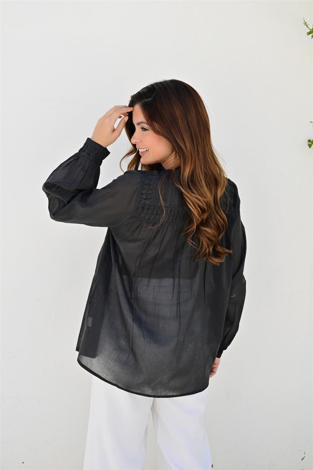 Provence bluse black ink